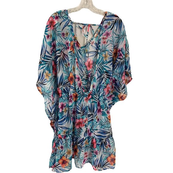 Floral Print Swim Cover-Up - Picture 2 of 5